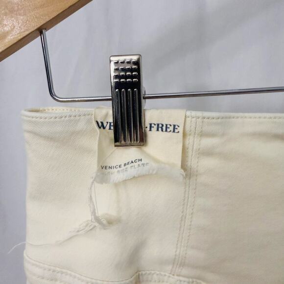 Free People Venice Beach Flare Pants Worn White Size 29x32 - Picture 12 of 14